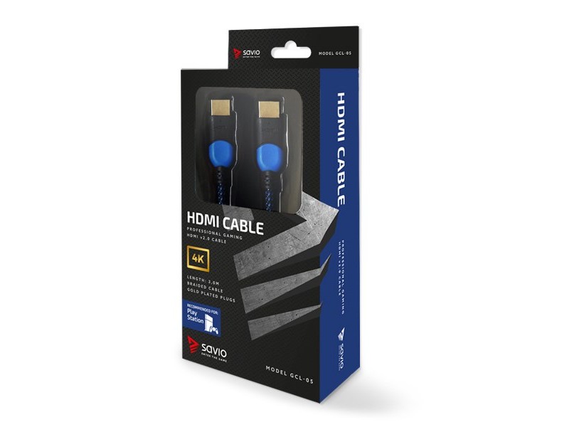 Savio GCL-05 HDMI cable 3 m HDMI Type A (Standard) Black, Blue GCL-05 – SAVIO HDMI кабели