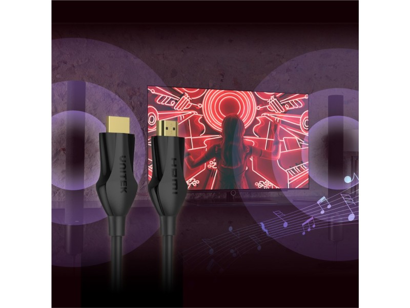 UNITEK CABLE HDMI 2.1 8K, 4K @ 120HZ, C11060BK-2M C11060BK-2M – UNITEK HDMI кабели