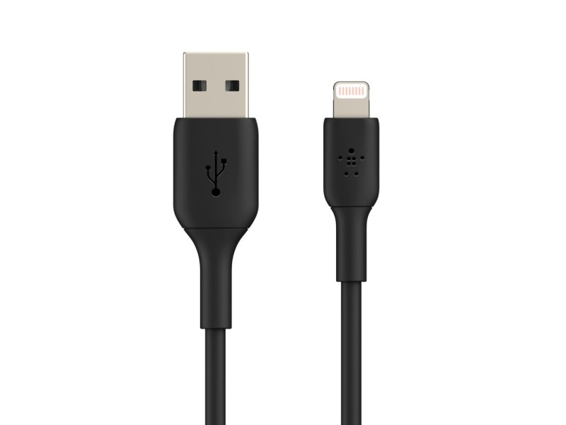 BELKIN PVC USB CABLE USB-A - LIGHTNING, 1M, BLK CAA001BT1MBK – Belkin Кабели, адаптери, хъбове