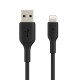 BELKIN PVC USB CABLE USB-A - LIGHTNING, 1M, BLK CAA001BT1MBK – Belkin Кабели, адаптери, хъбове