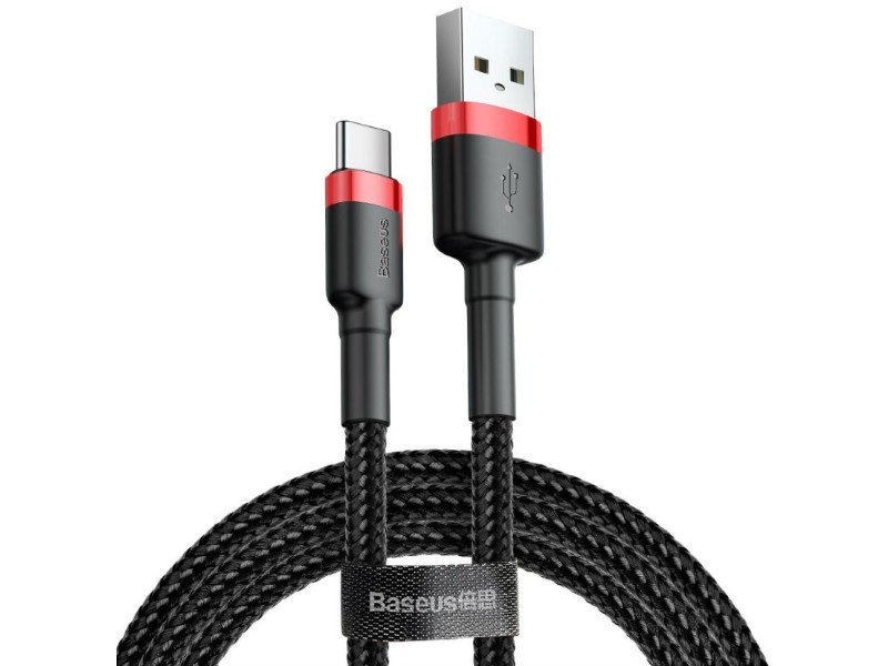 Baseus Cafule USB cable 2 m USB A USB C Black, Red CATKLF-C91 – Baseus Кабели, адаптери, хъбове