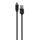 Gembird CCDB-mUSB2B-AMBM-6 Cotton braided Micro-USB cable with metal connectors, 1.8 m, black CCDB-mUSB2B-AMBM-6 – GEMBIRD Кабели, адаптери, хъбове