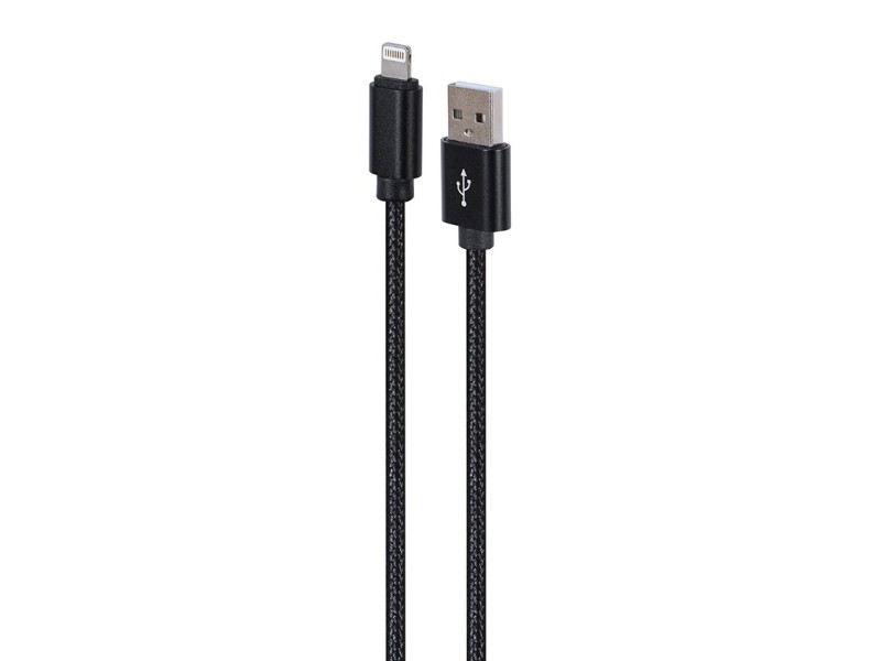 Gembird CCDB-mUSB2B-AMLM-6 Cotton braided 8-pin cable with metal connectors, 1.8 m, black CCDB-mUSB2B-AMLM-6 – GEMBIRD Кабели, адаптери, хъбове