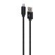 Gembird CCDB-mUSB2B-AMLM-6 Cotton braided 8-pin cable with metal connectors, 1.8 m, black CCDB-mUSB2B-AMLM-6 – GEMBIRD Кабели, адаптери, хъбове