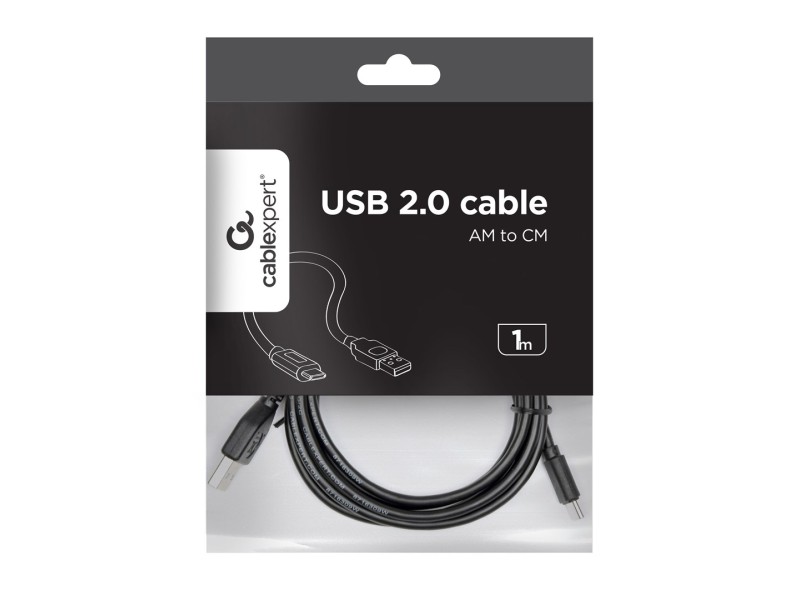 Gembird USB-A/USB-C, 1m USB cable USB 2.0 USB A USB C Black CCP-USB2-AMCM-1M – GEMBIRD Кабели, адаптери, хъбове