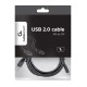 Gembird USB-A/USB-C, 1m USB cable USB 2.0 USB A USB C Black CCP-USB2-AMCM-1M – GEMBIRD Кабели, адаптери, хъбове