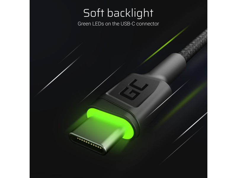Green Cell KABGC13 USB cable USB 2.0 2 m USB A USB C Black KABGC13 – Green Cell Кабели, адаптери, хъбове