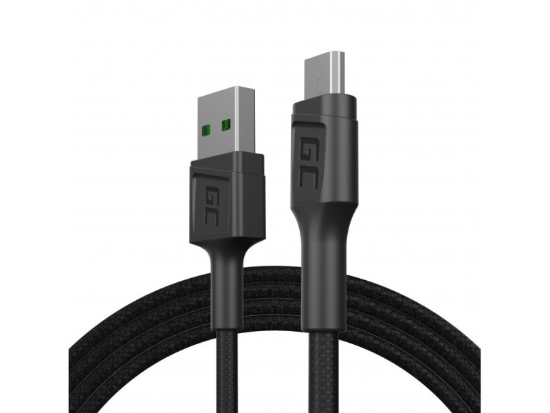 Green Cell KABGC20 USB cable USB 2.0 1.2 m USB A Micro-USB B Black KABGC20 – Green Cell Кабели, адаптери, хъбове