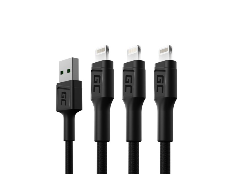 Green Cell KABGCSET05 lightning cable 1.2 m Black KABGCSET05 – Green Cell Кабели, адаптери, хъбове