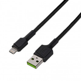 Green Cell Set 3x Ray Lightning Cable 30cm, 120cm, 200cm with white LED backlight, fast charging Apple 2.4A