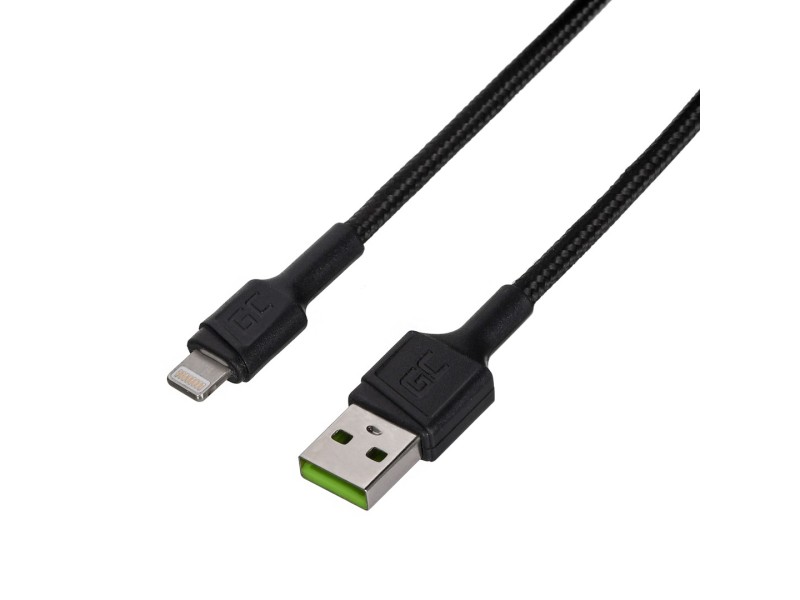 Green Cell Set 3x Ray Lightning Cable 30cm, 120cm, 200cm with white LED backlight, fast charging Apple 2.4A KABGCSET04 – Green Cell Кабели, адаптери, хъбове