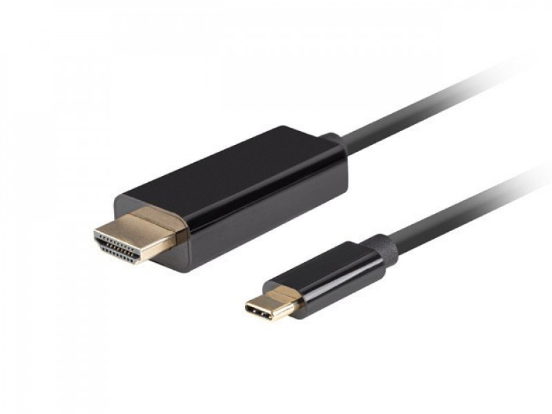 LANBERG CABLE USB-C(M)->HDMI(M) 1M 4K 60HZ BLACK LANBERG CABLE USB-C(M)->HDMI(M) 1M 4K 60HZ BLACK