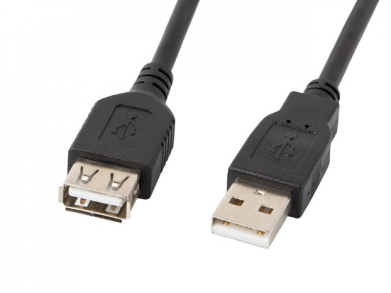 LANBERG USB EXTENSION CABLE 2.0 AM-AF 1.8M (BLACK) CA-USBE-10CC-0018-BK LANBERG USB EXTENSION CABLE 2.0 AM-AF 1.8M (BLACK) CA-USBE-10CC-0018-BK