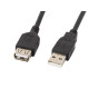 LANBERG USB EXTENSION CABLE 2.0 AM-AF 1.8M (BLACK) CA-USBE-10CC-0018-BK LANBERG USB EXTENSION CABLE 2.0 AM-AF 1.8M (BLACK) CA-USBE-10CC-0018-BK
