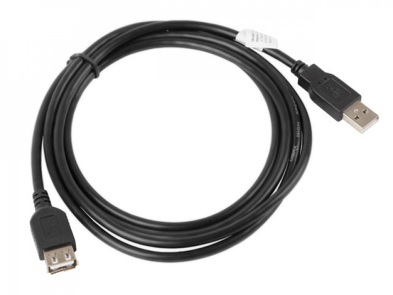 LANBERG USB EXTENSION CABLE 2.0 AM-AF 1.8M (BLACK) CA-USBE-10CC-0018-BK LANBERG USB EXTENSION CABLE 2.0 AM-AF 1.8M (BLACK) CA-USBE-10CC-0018-BK