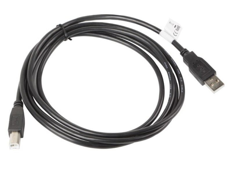 Lanberg CA-USBA-10CC-0018-BK USB cable USB 2.0 1.8 m USB B Black CA-USBA-10CC-0018-BK – Lanberg  Кабели, адаптери, хъбове