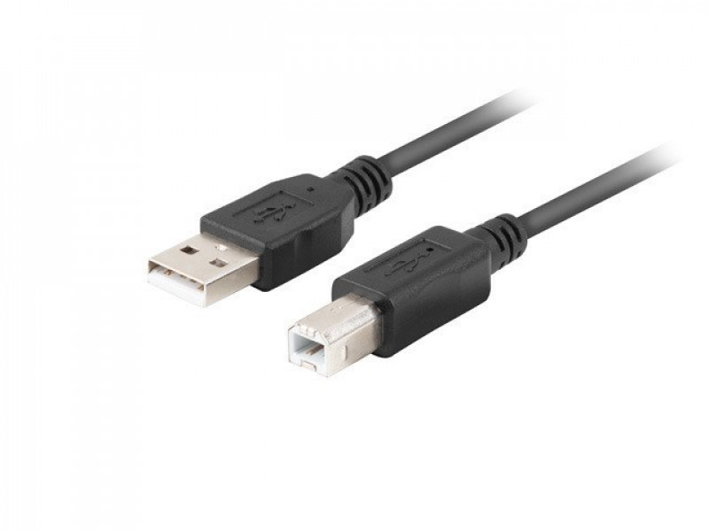 Lanberg CA-USBA-15CU-0010-BK kabel USB 1m 2.0 USB A->USB-B Black Lanberg CA-USBA-15CU-0010-BK kabel USB 1m 2.0 USB A->USB-B Black