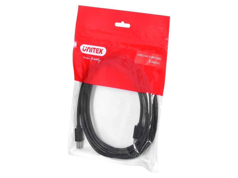 UNITEK Y-C420GBK USB cable USB 2.0 3 m USB A USB B Black Y-C420GBK – UNITEK Кабели, адаптери, хъбове