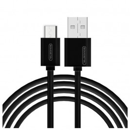 USB CABLE MICRO 3A BLACK SOMOSTEL 3100mAh QUICK CHARGER 1.2M POWERLINE SMS-BP02