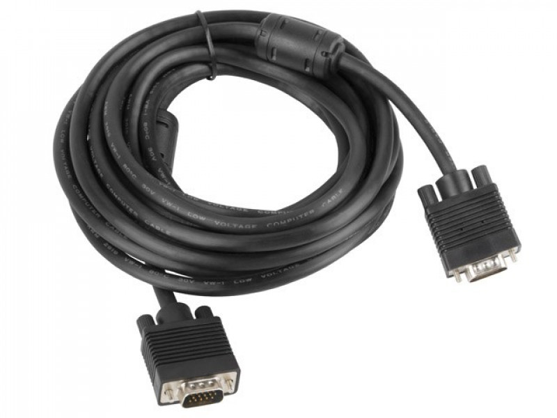 Lanberg CA-VGAC-10CC-0050-B VGA cable 5 m VGA (D-Sub) Black Lanberg CA-VGAC-10CC-0050-B VGA cable 5 m VGA (D-Sub) Black