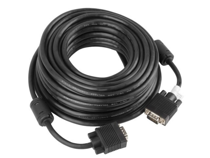 Lanberg CA-VGAC-10CC-0150-B VGA cable 15 m VGA (D-Sub) Black CA-VGAC-10CC-0150-B – Lanberg  VGA кабели