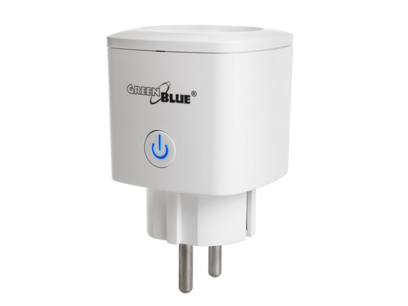 GreenBlue WiFi remote controlled socket, Android/iOS/Alexa/Google Home, energy cons. Energy, timer, max 3680W, type F, GB720 F GB720F – GreenBlue Кабели, жакове и букси