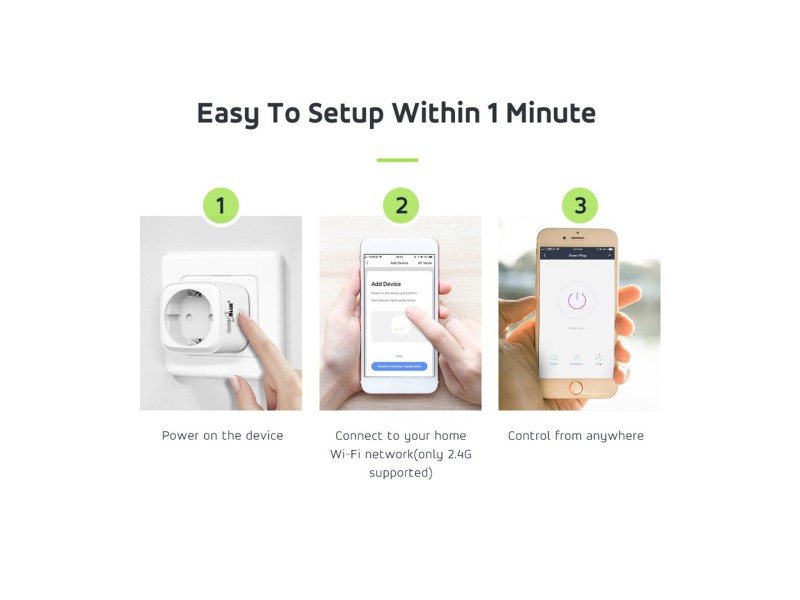 GreenBlue WiFi remote controlled socket, Android/iOS/Alexa/Google Home, energy cons. Energy, timer, max 3680W, type F, GB720 F GB720F – GreenBlue Кабели, жакове и букси