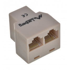 Lanberg AD-RJ45-2RJ45-OU мрежов сплитер Бежов