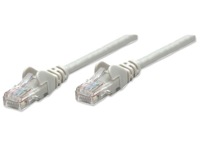 Intellinet Network Patch Cable, Cat5e, 3m, Grey, CCA, U/UTP, PVC, RJ45, Gold Plated Contacts, Snagless, Booted, Lifetime Warranty, Polybag 319768 – Intellinet Пач кабели