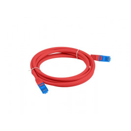 LANBERG PATCHCORD S/FTP CAT.6A 0.5M RED LSZH