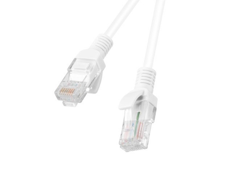 PATCHCORD KAT.5E UTP 0.5M BIAŁY FLUKE PASSED LANBERG 10-PACK PCU5-20CC-0050-W – Lanberg  Пач кабели