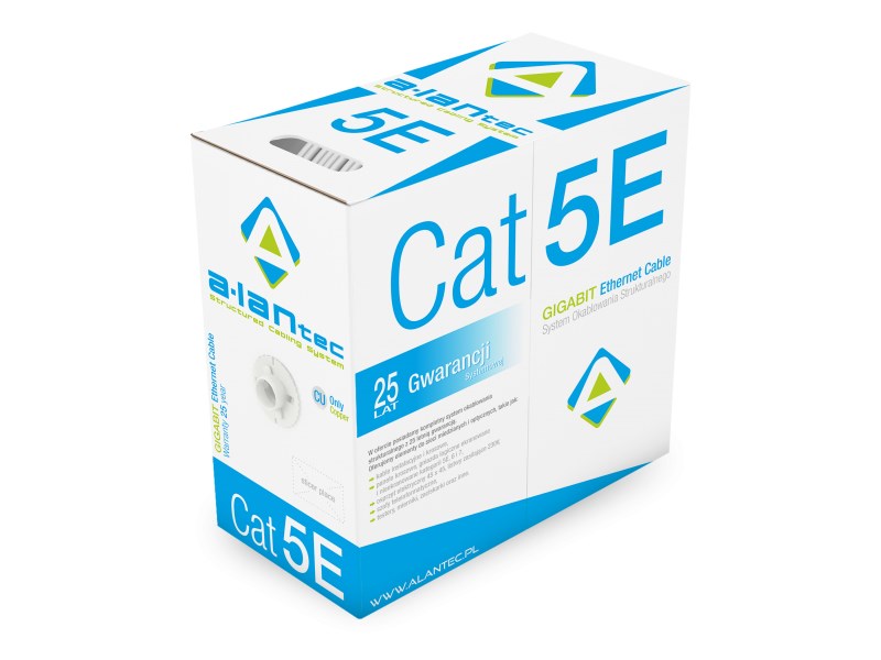 Alantec KIF5PVC305 networking cable 305 m Cat5e F/UTP (FTP) White KIF5PVC305 – ALANTEC Кабели, жакове и букси