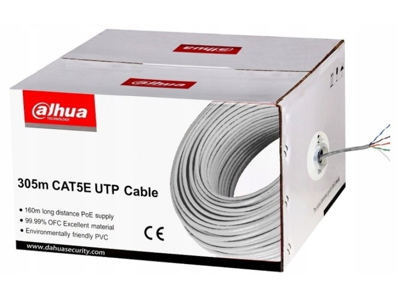 Dahua Technology PFM920I-5EUN networking cable 305 m Cat5e U/UTP (UTP) PFM920I-5EUN – DAHUA Кабели, жакове и букси