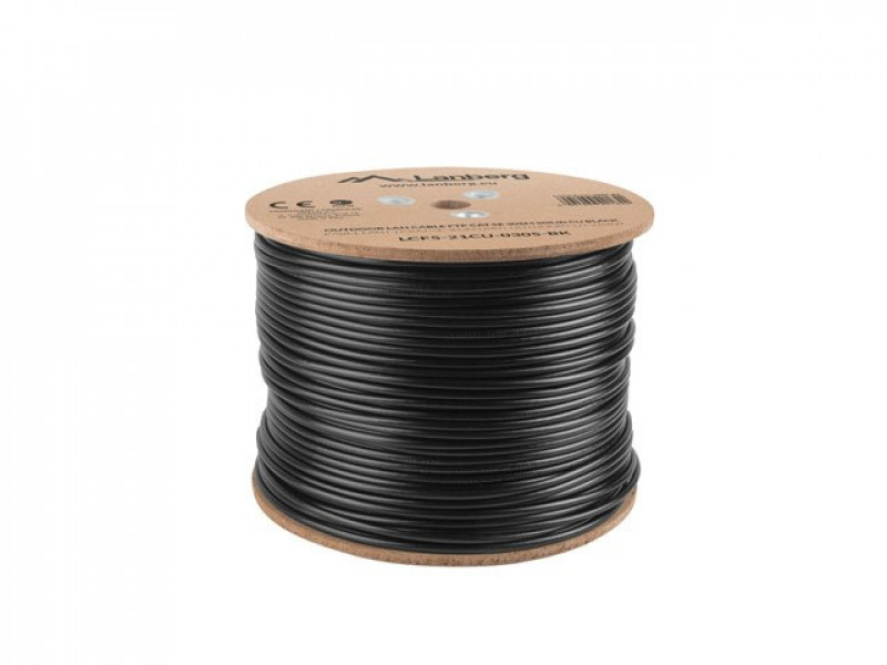 Lanberg LCF5-21CU-0305-BK networking cable 305 m Cat5e F/UTP (FTP) Black Lanberg LCF5-21CU-0305-BK networking cable 305 m Cat5e F/UTP (FTP) Black