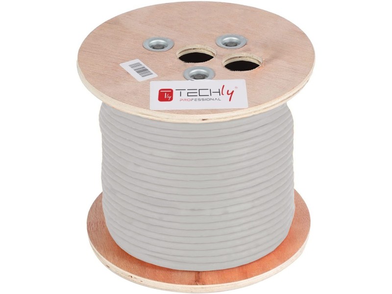 Techly ITP-C6A-FLS305 networking cable Grey 305 m Cat6a S/FTP (S-STP) 025367 – TECHly Кабели, жакове и букси