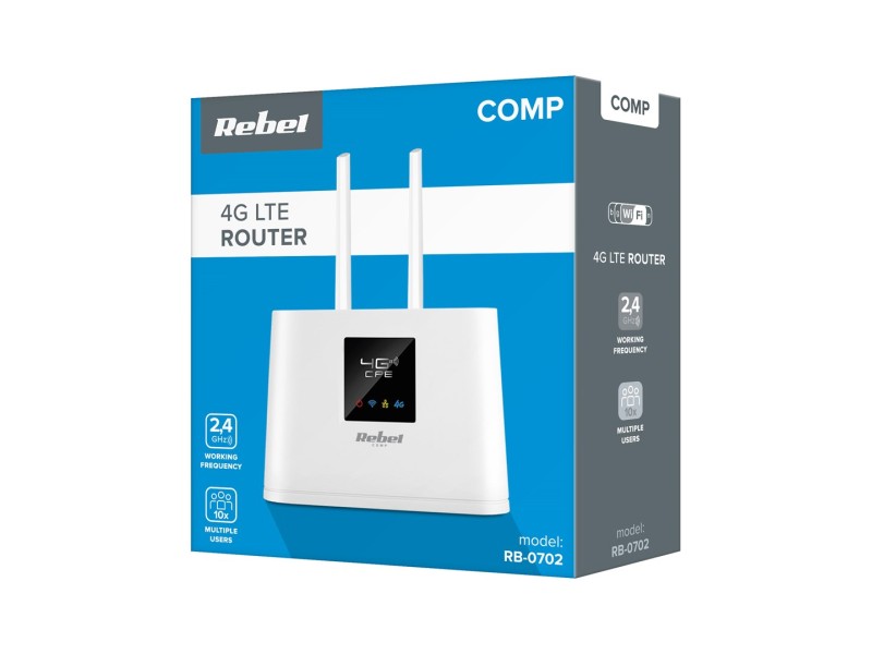 Rebel RB-0702 wireless router Single-band (2.4 GHz) 3G 4G RB-0702 – Rebel Безжични рутери