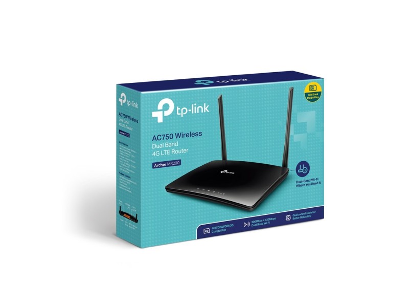 TP-Link Archer MR200 wireless router Fast Ethernet Dual-band (2.4 GHz / 5 GHz) 4G Black TP-Link Archer MR200 wireless router Fast Ethernet Dual-band (2.4 GHz / 5 GHz) 4G Black Archer MR200 – TP-Link Безжични рутери