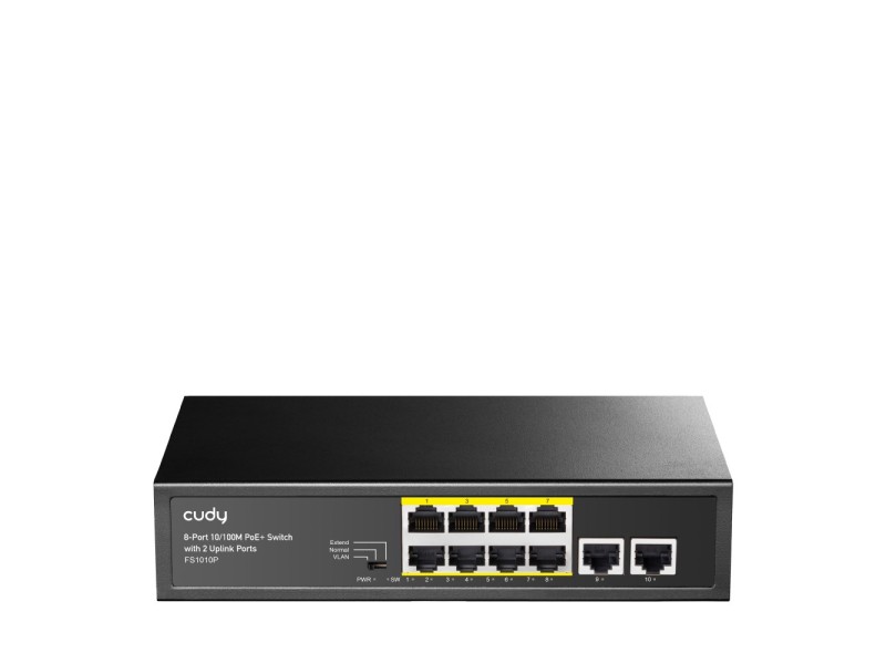 Cudy FS1010P network switch Fast Ethernet (10/100) Power over Ethernet (PoE) Black FS1010P – Cudy Суичове без - контрол