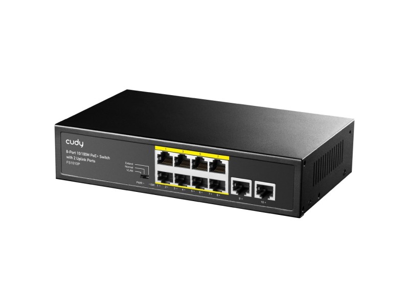 Cudy FS1010P network switch Fast Ethernet (10/100) Power over Ethernet (PoE) Black FS1010P – Cudy Суичове без - контрол
