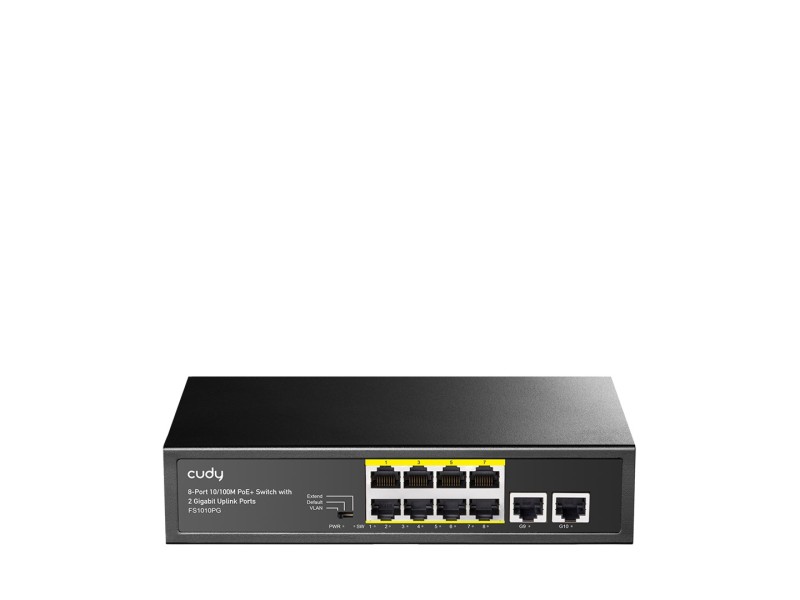 Cudy FS1010PG network switch Fast Ethernet (10/100) Power over Ethernet (PoE) Black FS1010PG – Cudy Суичове без - контрол