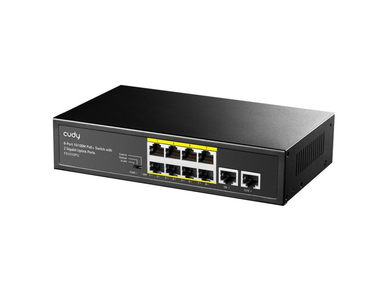 Cudy FS1010PG network switch Fast Ethernet (10/100) Power over Ethernet (PoE) Black FS1010PG – Cudy Суичове без - контрол