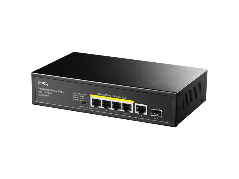 Cudy GS1005PTS1 network switch Gigabit Ethernet (10/100/1000) Power over Ethernet (PoE) Black GS1005PTS1 – Cudy Суичове без - контрол