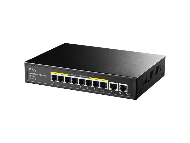 Cudy GS1010PE network switch Gigabit Ethernet (10/100/1000) Power over Ethernet (PoE) Black GS1010PE – Cudy Суичове без - контрол
