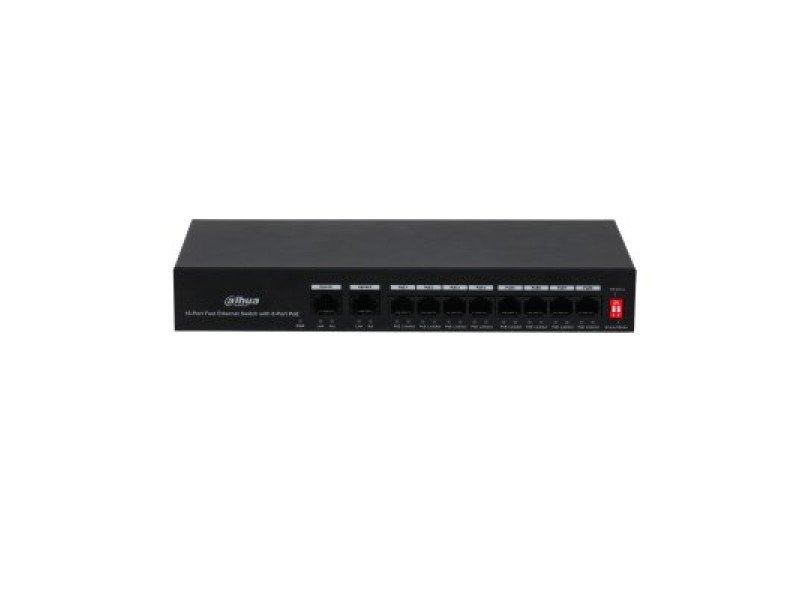 Dahua Technology PoE DH-PFS3010-8ET-65 network switch Fast Ethernet (10/100) Power over Ethernet (PoE) Black PFS3010-8ET-65 – DAHUA Суичове без - контрол