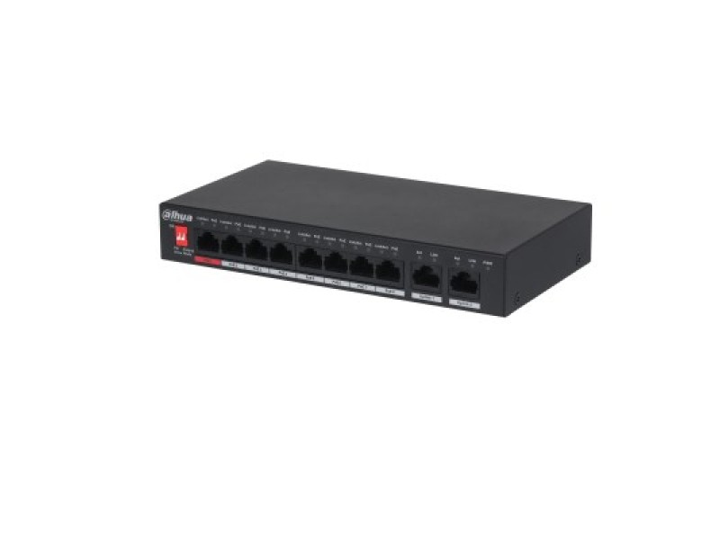 Dahua Technology PoE PFS3010-8ET-96-V2 network switch Unmanaged Gigabit Ethernet (10/100/1000) Power over Ethernet (PoE) Black PFS3010-8ET-96- – DAHUA Суичове без - контрол