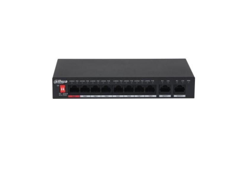 Dahua Technology PoE PFS3010-8ET-96-V2 network switch Unmanaged Gigabit Ethernet (10/100/1000) Power over Ethernet (PoE) Black PFS3010-8ET-96- – DAHUA Суичове без - контрол