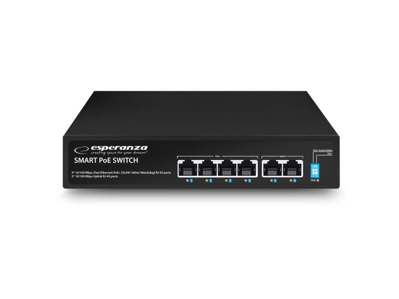 Esperanza ENS105 6-port Poe Switch 10/100 60W ENS105 – Esperanza Суичове без - контрол