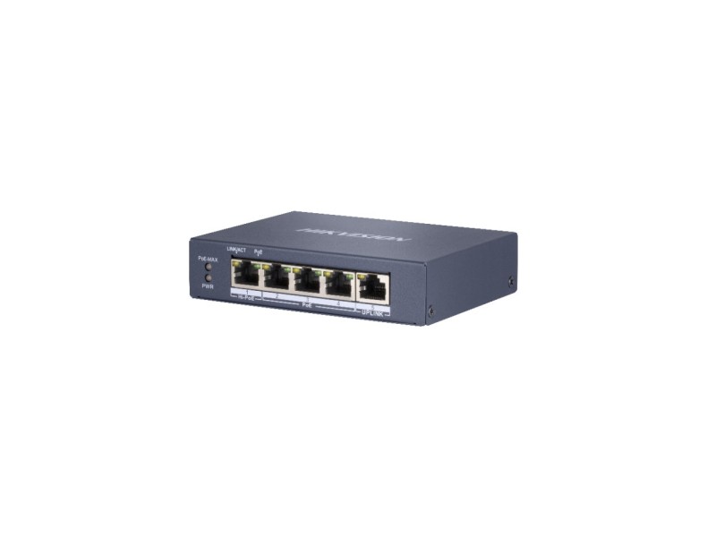 Hikvision DS-3E0505HP-E network links Non-managed Gigabit Ethernet (10/100/1000) PoE support Blue DS-3E0505HP-E – Hikvision Суичове без - контрол