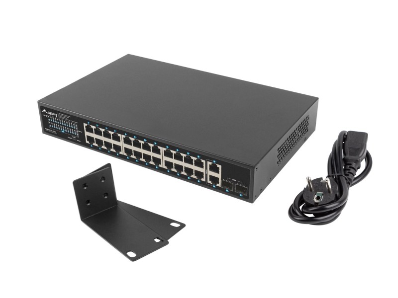 Lanberg RSGE-24P-2GE-2S-250 network switch Unmanaged RSGE-24P-2GE-2S-250 – Lanberg  Суичове без - контрол
