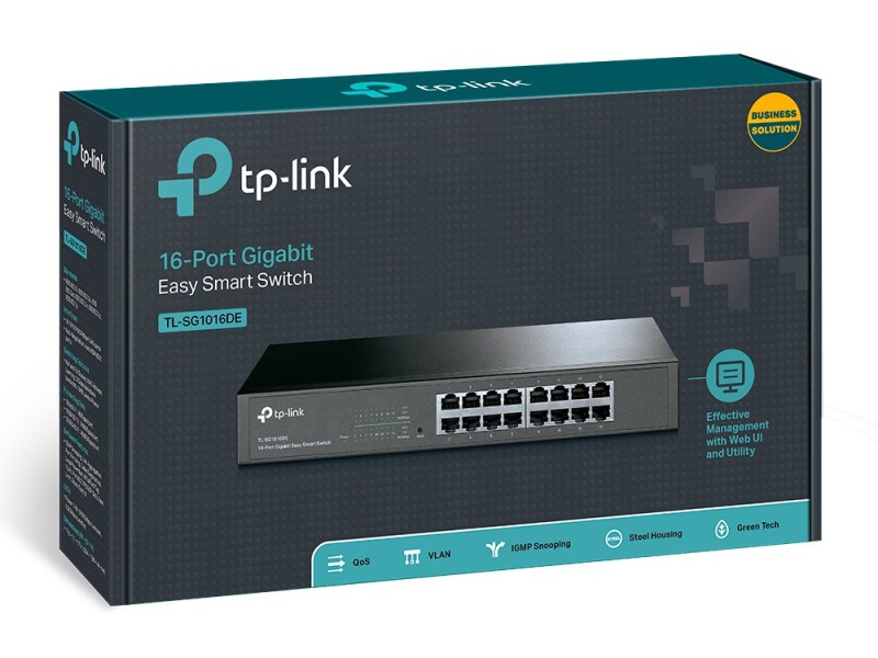 TP-Link 16-Port Gigabit Easy Smart Network Switch TL-SG1016DE – TP-Link Суичове без - контрол